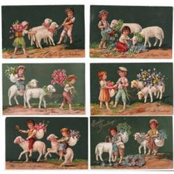 SET OF 6 EASTER POSTCARDS