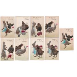 SET OF 9 EASTER POSTCARDS
