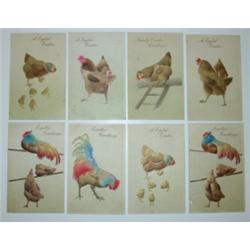 LOT OF 8 EASTER POSTCARDS