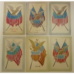 LOT OF 6 PATRIOTIC POSTCARDS