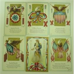 LOT OF 6 PATRIOTIC FOURTH OF JULY POSTCARDS