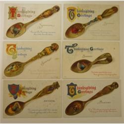 LOT OF 6 THANKSGIVING POSTCARDS