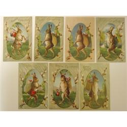 LOT OF 7 EASTER POSTCARDS