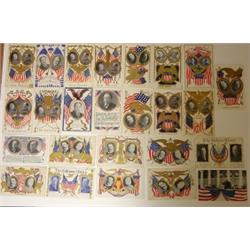 LOT OF 25 1908 PRESIDENTIAL ELECTION POSTCARDS