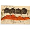 Image 1 : BLACK AMERICANA CHRISTMAS POSTCARD