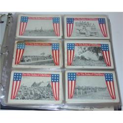 ALBUM OF APPROX. 125 PATRIOTIC/MILITARY THEMED POSTCARDS