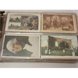 ALBUM OF APPROX. 275 REVOLUTIONARY WAR POSTCARDS