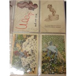 ALBUM OF 112 EARLY POSTCARDS