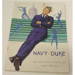 1943 NAVY-DUKE FOOTBALL PROGRAM
