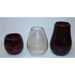 LOT OF 3 RAILROAD LANTERN GLOBES