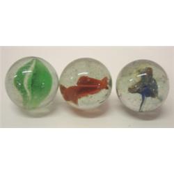 LOT OF 3 EARLY SHOOTER MARBLES