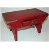 Image 2 : PRIMITIVE RED PAINTED FOOTSTOOL