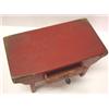 Image 3 : PRIMITIVE RED PAINTED FOOTSTOOL