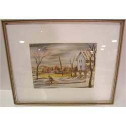 OKERBLOOM, CHARLES (ATTRIB.) WATERCOLOR PAINTING