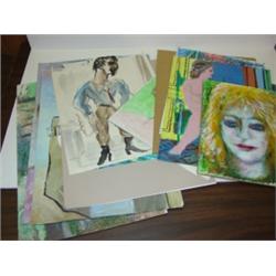 LOT OF APPROX. 10 OKERBLOOM, CHARLES (ATTRIB.) PAINTINGS