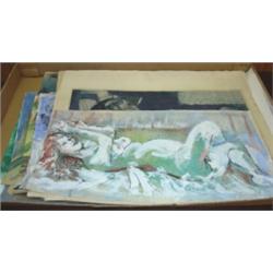 LOT OF APPROX. 25 OKERBLOOM, CHARLES (ATTRIB.) PAINTINGS