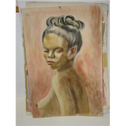 LOT OF 6 OKERBLOOM, CHARLES (ATTRIB.) PAINTINGS