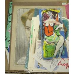 LOT OF APPROX. 18 OKERBLOOM, CHARLES (ATTRIB.) PAINTINGS