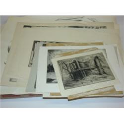 LOT OF 10 OKERBLOOM, CHARLES (ATTRIB.) SKETCHES