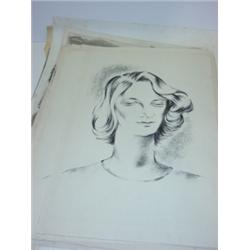 LOT OF 17 OKERBLOOM, CHARLES (ATTRIB.) SKETCHES & PAINTINGS