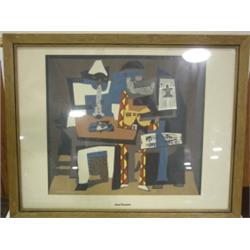 PICASSO, PABLO "THREE MUSICIANS" COLOR PRINT