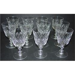 SET OF 11 BACCARAT STEMMED GOBLETS