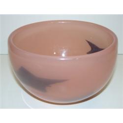 SIGNED SWEDISH ART GLASS BOWL