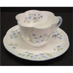 SHELLEY FLORAL DEC. PORCELAIN CUP & SAUCER