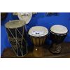 Image 1 : LOT OF THREE SOUTH AMERICAN BONGO DRUMS
