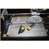 Image 2 : MASTERCRAFT TILE CUTTER ON STAND, 2 METAL SAW HORSES