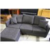 Image 2 : SOFA, LOVE SEAT AND OTTOMAN WITH THROW CUSHIONS