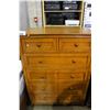 Image 2 : HIGHBOY DRESSER, SINGLE HEADBOARD, FOOTBOARD AND RAILS, AND NIGHT STAND