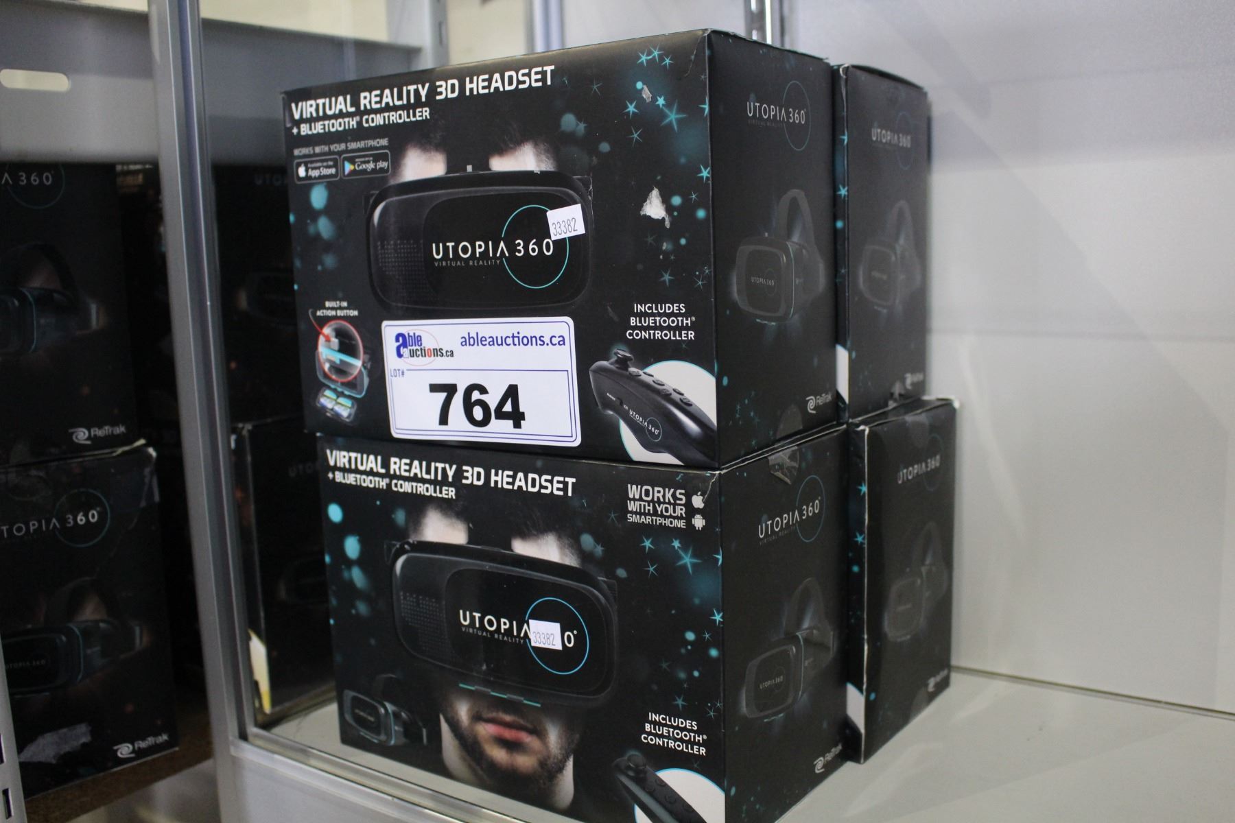 Lot Of Four Utopia 360 Virtual Reality 3d Headsets