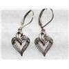Image 2 : STERLING SILVER HEART SHAPED DIAMOND EARRING RETAIL VALUE $400