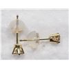 Image 2 : 14KT GOLD STUDS WITH LIGHT CHAMPAGNE COLOR DIAMOND (ACT) SUGGESTED RETAIL $1200