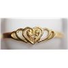 Image 2 : 14KT GOLD HEART SHAPED DIAMOND RING RETAIL $600