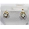 Image 2 : 10KT GOLD HEART SHAPED EARRINGS WITH GENUINE AQUAMARINE (APP 1.8CT) MADE IN CANADA RETAIL $400