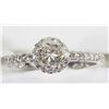 Image 1 : 14KT GOLD HALO DIAMOND (0.5CT) RING WITH SIDE DIAMOND (0.28CT) APPRAISED $8422