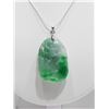 Image 1 : GENUINE JADEITE PENDANT (124CT) WITH STERLING SILVER CHAIN RETAIL $400