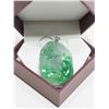 Image 2 : GENUINE JADEITE PENDANT (124CT) WITH STERLING SILVER CHAIN RETAIL $400
