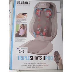 HOMEDICS TRIPLE SHIATSU PLUS MASSAGE CUSHION WITH HEAT