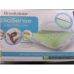 BROOKSTONE BIOSENSE 2-IN-1 CLASSIC PILLOW