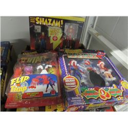 SPIDERMAN HOLIDAY SPECIAL/SPIDER MAN FIGURINE/MR MIRACLE & BIG BARDA/LOBO CYCLE & DOG/SHAZAM DELUXE