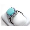 Image 2 : STERLING SILVER TURQUOISE AND TANZANITE (2.40CT) RING. RETAIL $200