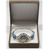 Image 3 : CONTINENTAL STERLING SILVER TURQUOISE MOTHER OF PEARL DIAL ANTIQUE STYLE WATCH