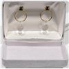 Image 2 : 14K YELLOW GOLD WHITE TOPAZ (16.4CT) HOOP EARRINGS. RETAIL $600