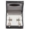 Image 2 : STERLING SILVER 154 DIAMOND (0.75CT) DROP EARRINGS. INSURANCE VALUE $700