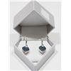 Image 2 : STERLING SILVER BLUE DIAMOND (0.80CT) EARRINGS. INSURANCE VALUE $1040