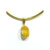 Image 2 : 14K YELLOW GOLD YELLOW SAPPHIRE (3.8CT) PENDANT WITH FASHION CORD. INSURANCE VALUE $1333