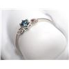 Image 2 : 14K WHITE GOLD BLUE AND WHITE DIAMOND RING. INSURANCE VALUE $1565